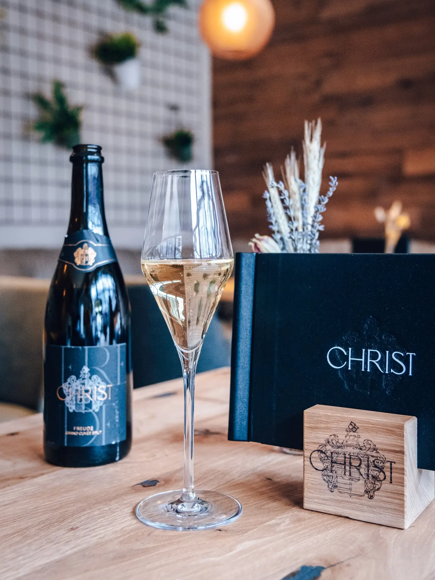 Grand Cuvee Brut bei einer Weihnachtsfeier in Wien beim Weingut Christ